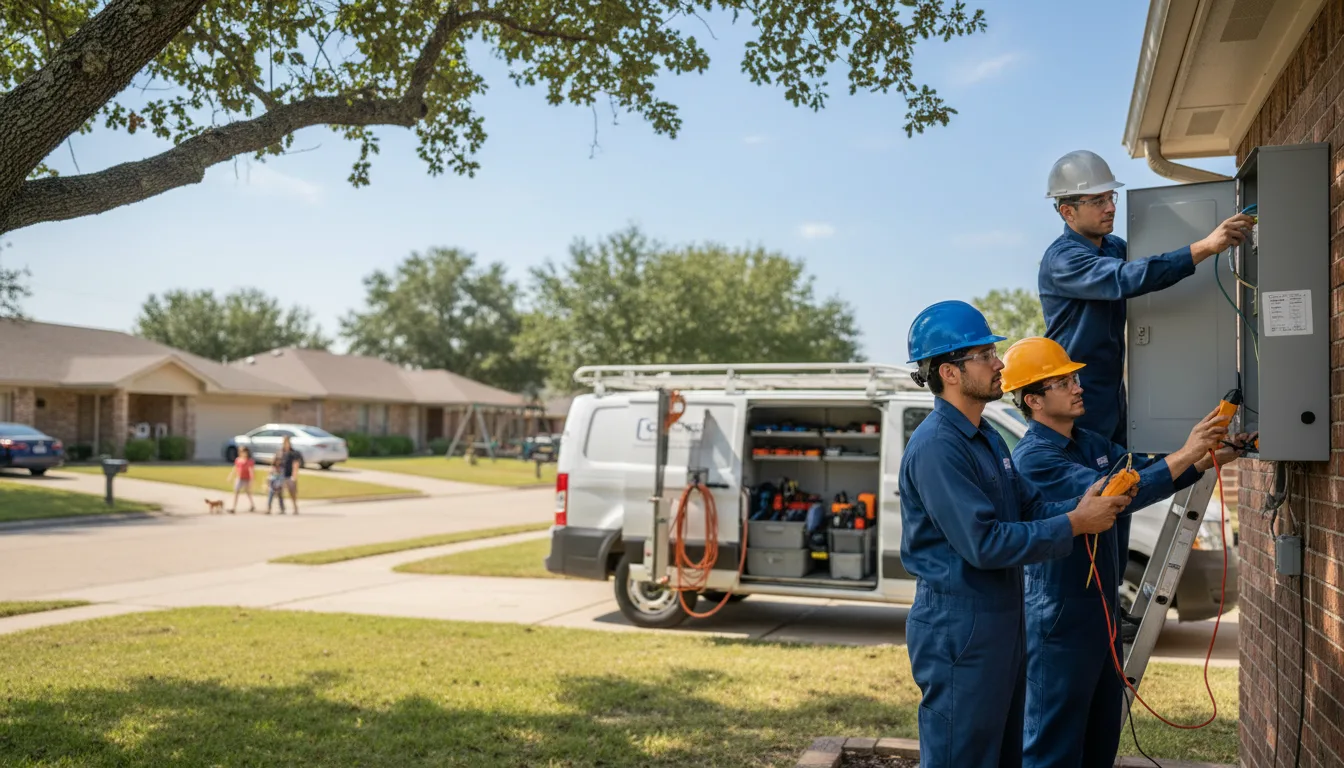 Certified electrician providing emergency electrical services in Crane, TX
